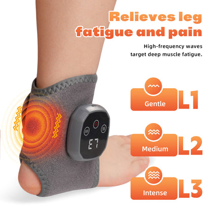 2Pcs Cordless Foot and Ankle Massager with Heat for Pain Relief Neuropathy, 3 Vibration & 5 Heat Levels