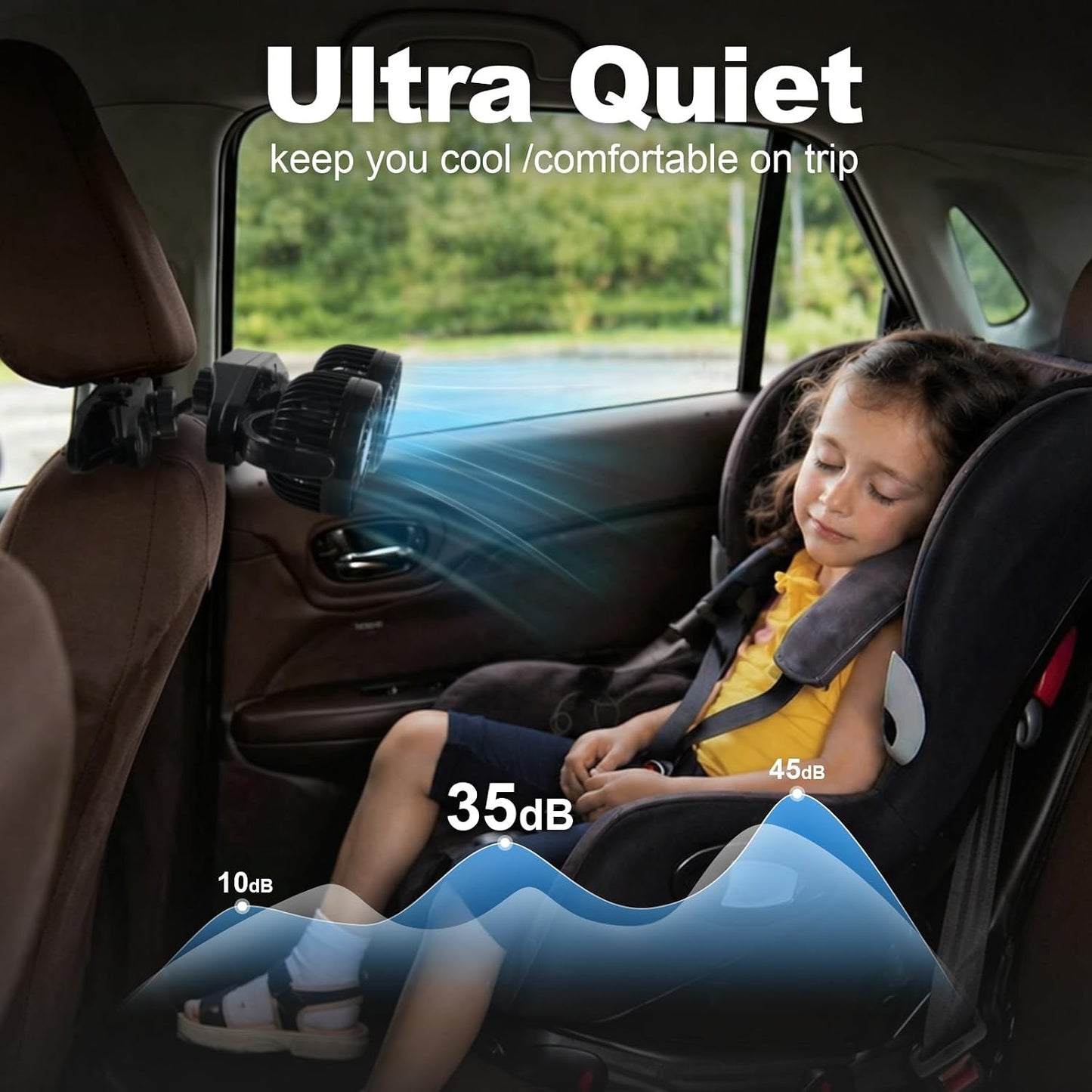 6000mAh Dual Car Fan