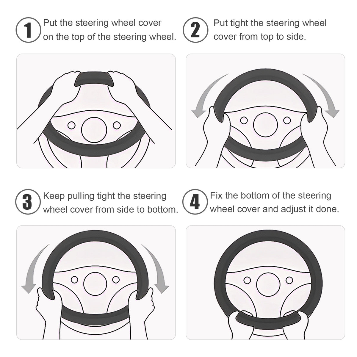 15" Silicone Steering Wheel Cover, Non-Slip Thermoregulating for All Season Breathable Car Steering Wheel Cover Protector Warmer Fits Round/D Shape, Warm in Winter Cool in Summer, Khaki Tan