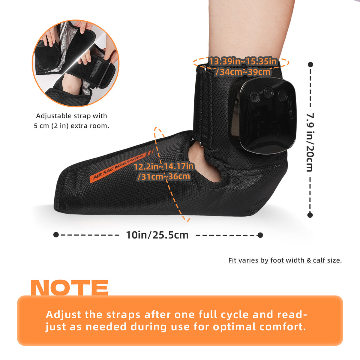 1 Pack Air Compression Foot and Ankle Massager with Heat for Men Women, 4000mAh